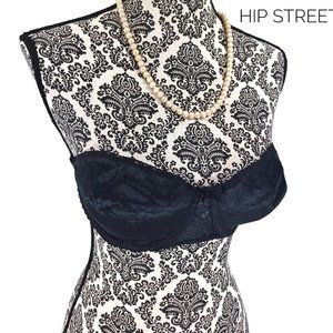 MAIDENFORM Vintage Pretty Shapely Underwire Soft Cup Pinup Strapless Bra 36C